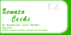 renato csiki business card